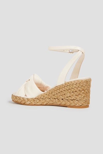 Playa knotted leather espadrille wedge sandals