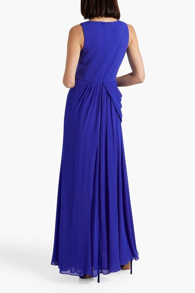 Draped chiffon gown