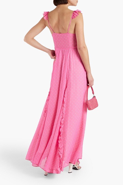 Junia ruffled polka-dot chiffon maxi dress