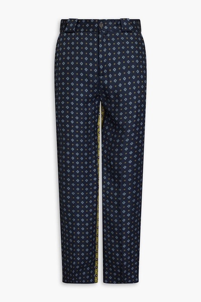 Lionel printed satin-twill pants