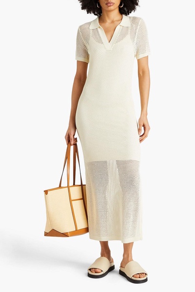 Leah open-knit maxi dress