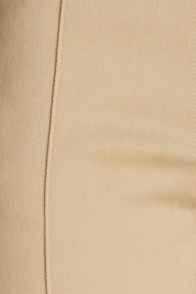 Stretch-cotton twill kick-flare pants