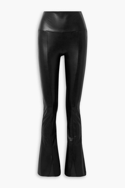 Spat faux leather flared leggings