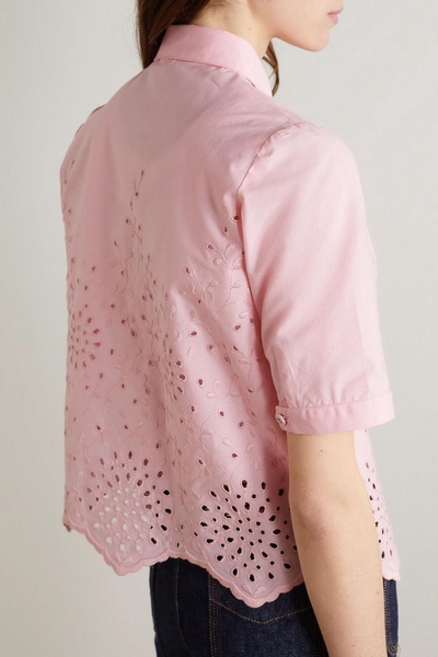 Paloma broderie anglaise cotton-blend shirt