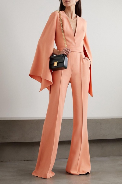 Belted cady jumpsuit