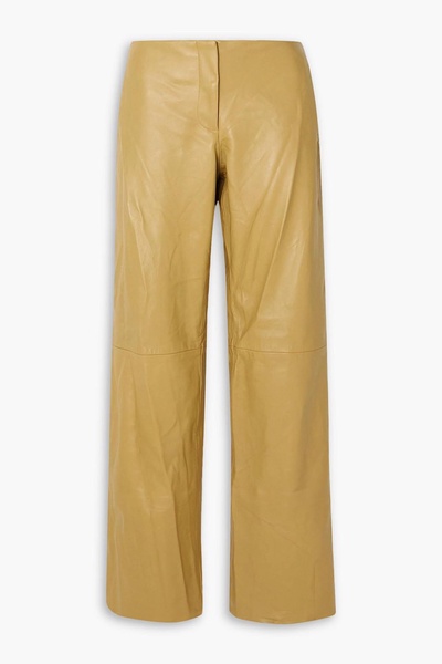 Redux leather straight-leg pants