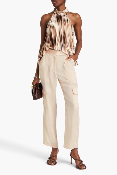 Carolina satin-crepe cargo pants