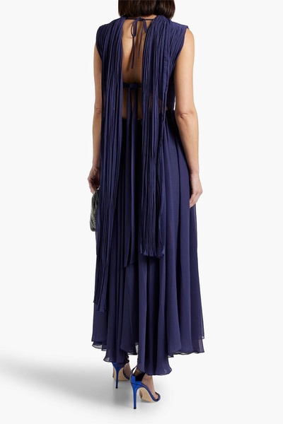 Ira pintucked georgette gown