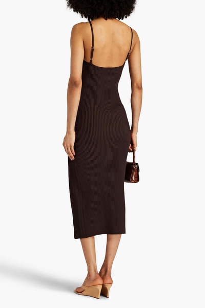 Jules cutout ribbed-knit midi dress