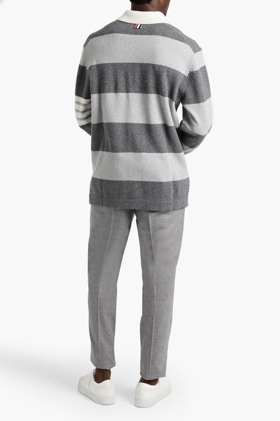 Striped wool polo shirt