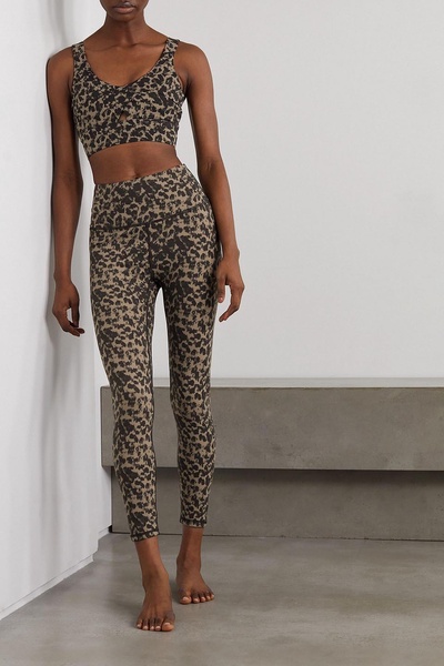 Let's Go leopard-print stretch leggings