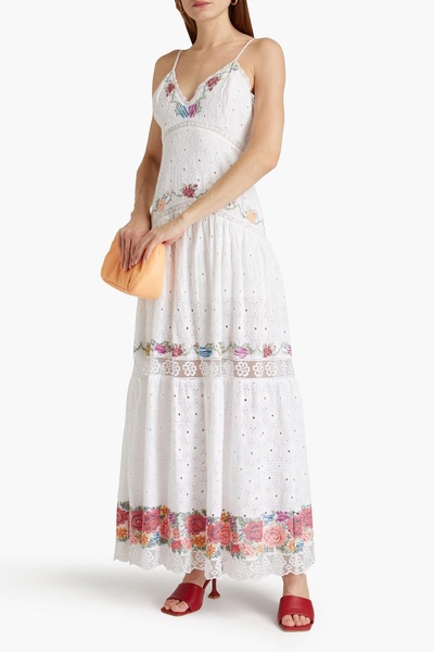 Umi embroidered broderie anglaise cotton maxi dress