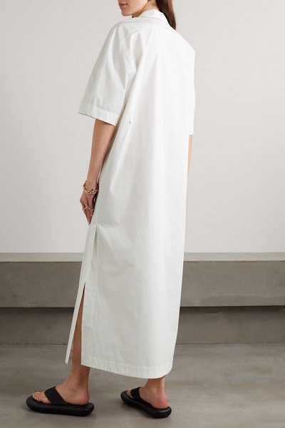 Moala cotton-poplin maxi shirt dress