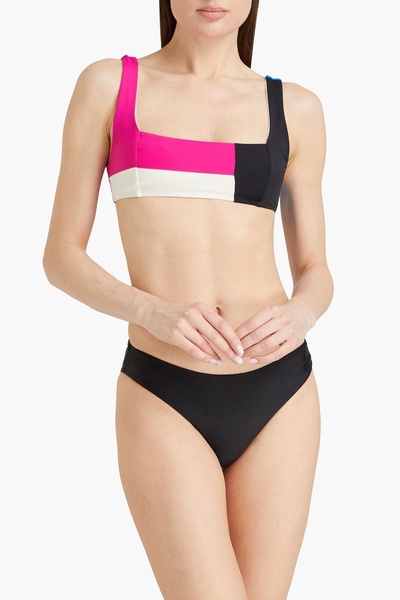 Meli color-block bikini top