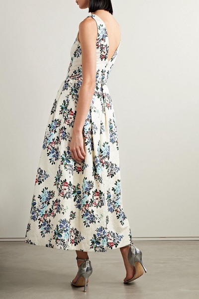 Sophia floral-print cloqué midi dress