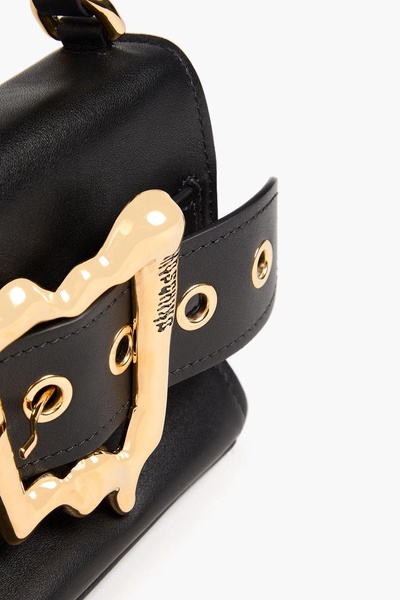 Morphed Buckle embellished leather tote