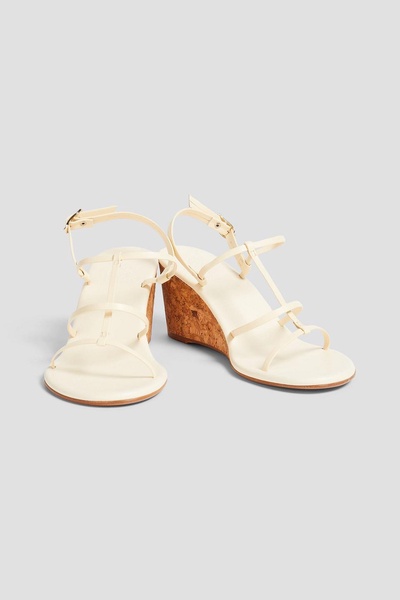 Fay leather wedge slingback sandals