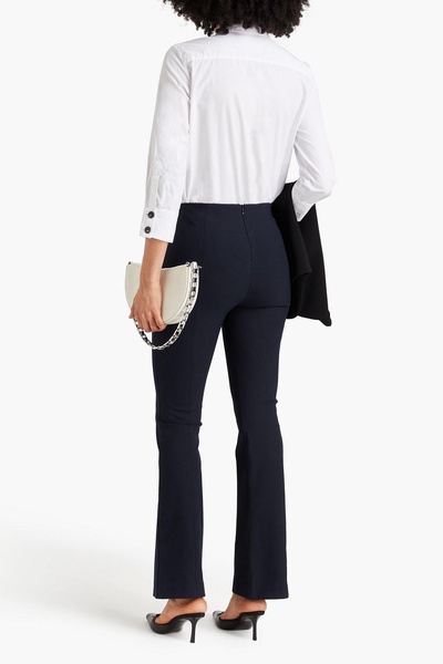 Simone stretch-cotton twill flared pants