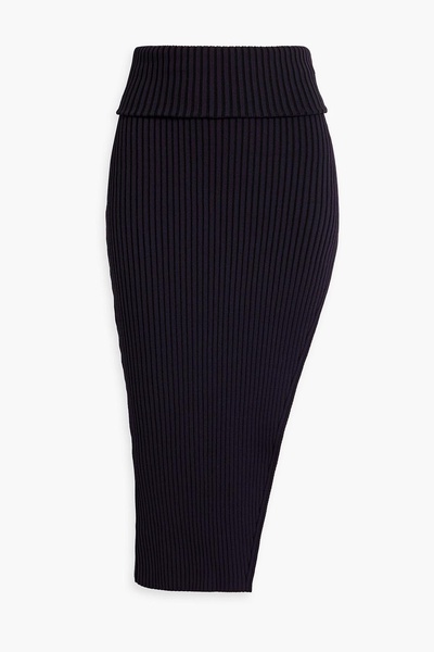 Nixie ribbed-knit midi skirt