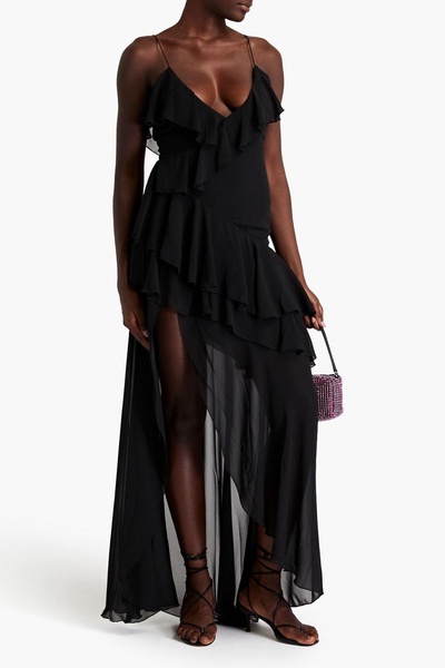 Alva ruffle-trimmed chiffon maxi dress