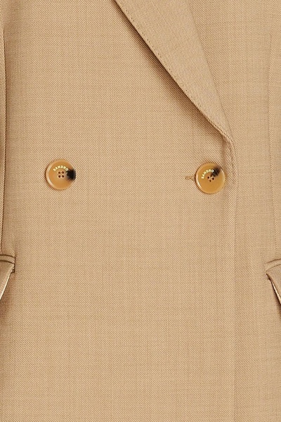 Double-breasted twill blazer