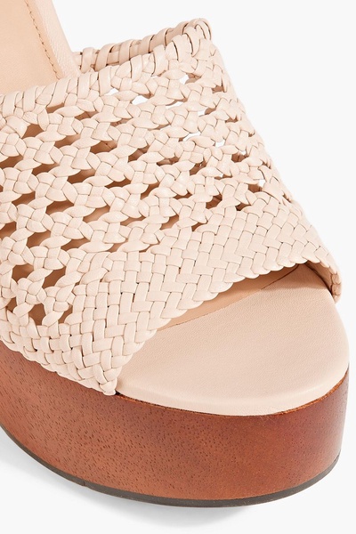 Guadalupe woven leather platform mules