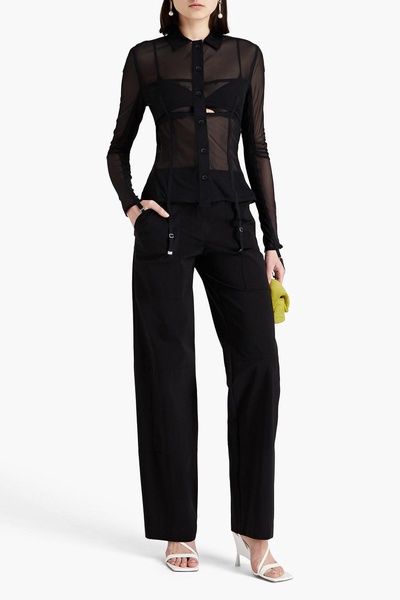 Vela cutout mesh shirt