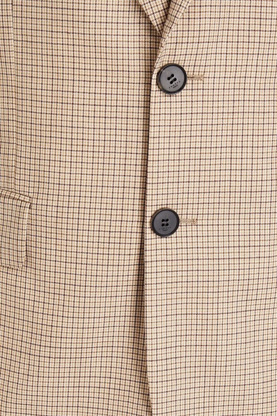 Gingham wool-canvas suit jacket