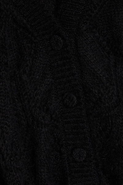 Open-knit mohair-blend cardigan