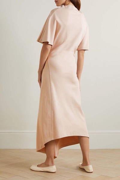 Narin draped cotton-jersey midi dress