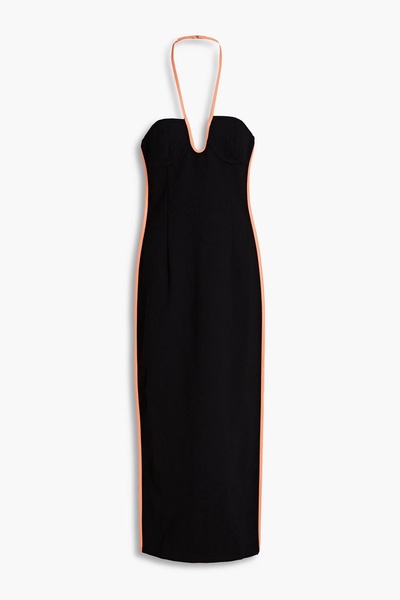 Nassia crepe halterneck midi dress