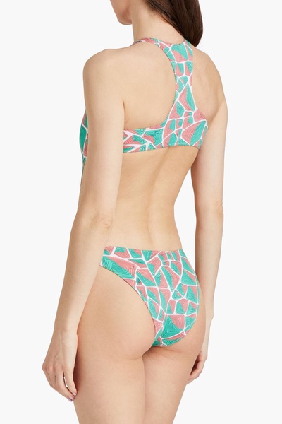 Cutout printed swimsuit