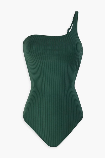 Wren one-shoulder ribbed swimsuit