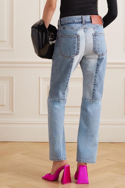 Victoria patchwork mid-rise jeans