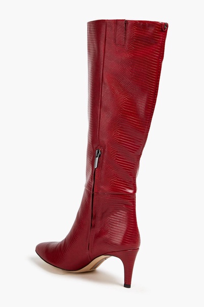 Uma faux lizard-effect leather knee boots