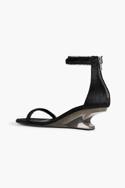 Cantilever 45 calf hair wedge sandals