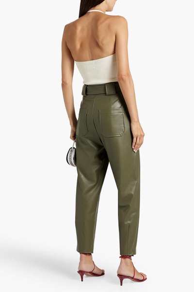 Atala cropped faux leather tapered pants