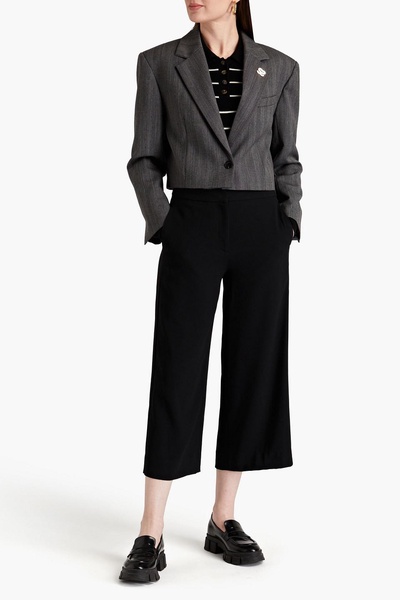 Cropped crepe blazer