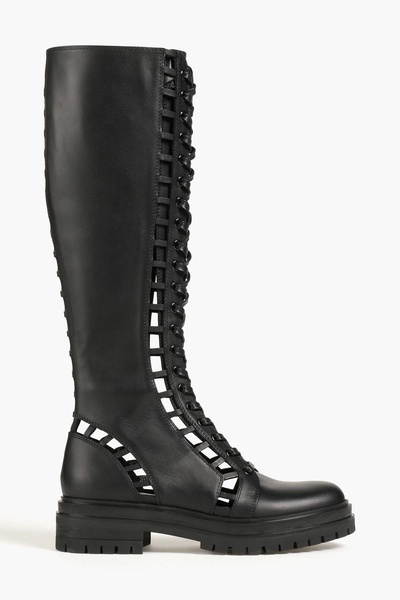 Halsey cutout leather combat boots