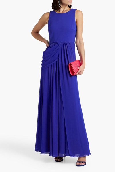 Draped chiffon gown