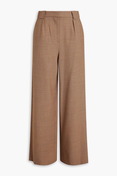 Julietta houndstooth tweed wide-leg pants