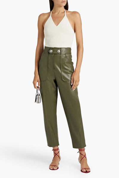 Atala cropped faux leather tapered pants