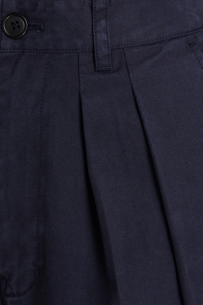 Keaton pleated cotton and Lyocell-blend straight-leg pants