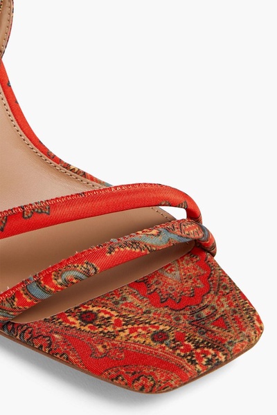 Kia paisley-print falle sandals