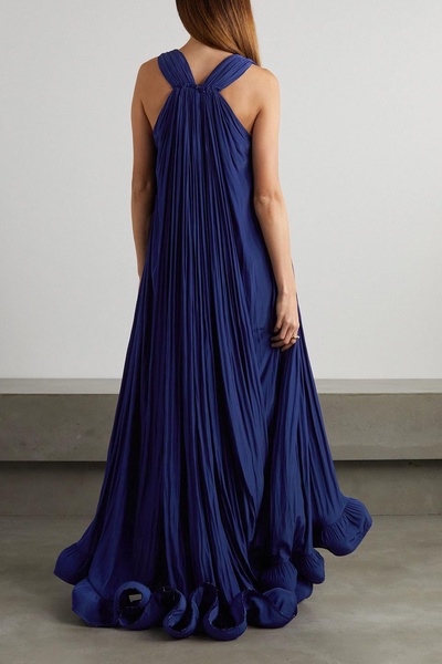 Ruffled chiffon gown