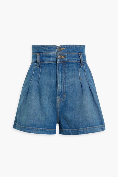 Jaylen pleated denim shorts