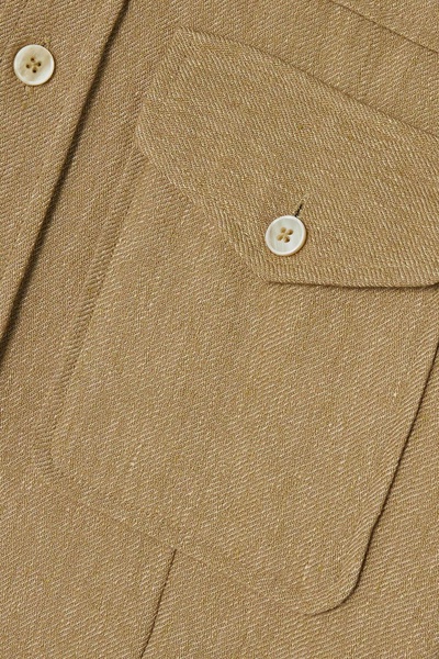 Lacole wool and linen-blend shirt