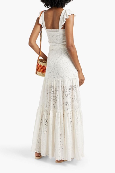 Aislin tiered broderie anglaise cotton maxi dress