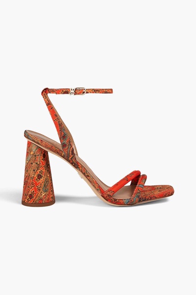 Kia paisley-print falle sandals