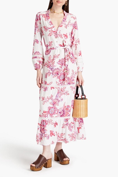 Wisteria floral-print woven maxi dress